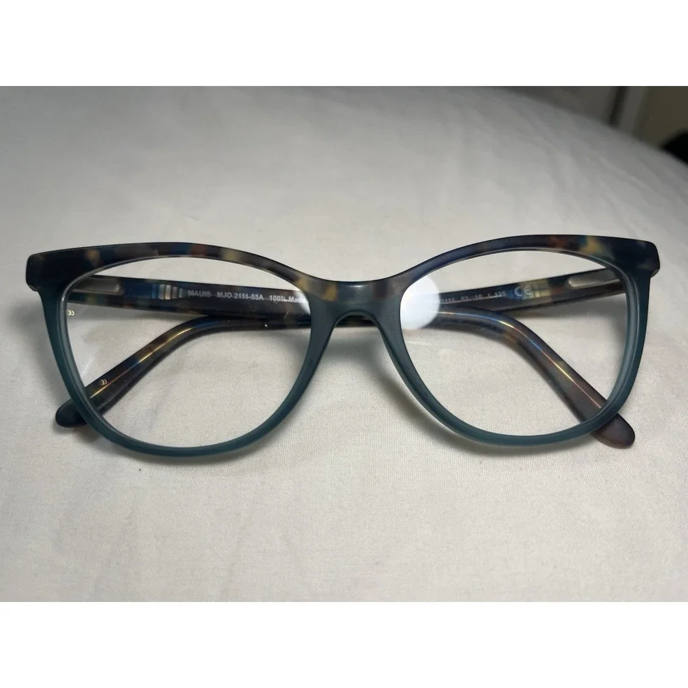 Maui Jim Eyeglasses MJO 2111-55A Matte Aqua Marine Tortoise 52-16-135 Frames